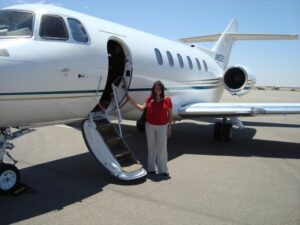 Her unique career path took Cosette Gutierrez to her current job at Target. Here, about to get on the Target Jet! Read her story!