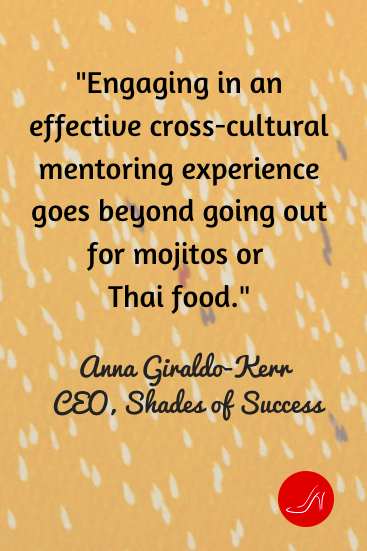 If you are looking for an honest cross cultural mentoring relationship, you definitely have to go beyond the food. But going out for a bite is a great way to get the conversation going!