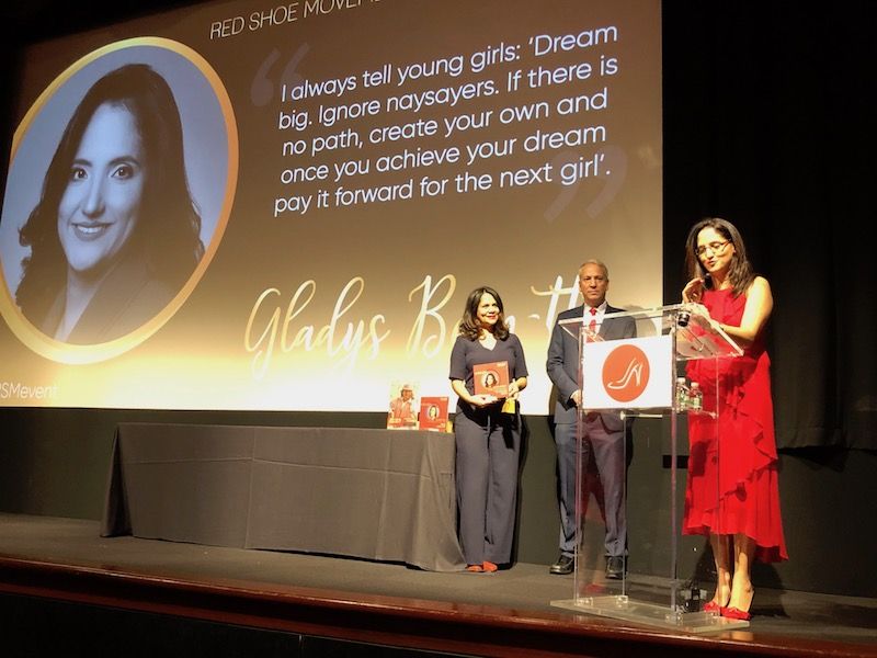 Gladys Bernett, USF, Ciudad del Saber, Panama, receives Red Shoe Leader Award