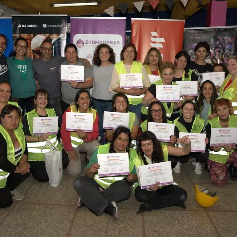 Graduates from Women Who Build program in Argentina