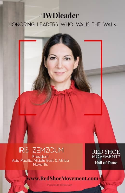 Iris Zemzoum, President, APMA, Novartis, is honored with the 2022 Red Shoe Movement Hall of Fame