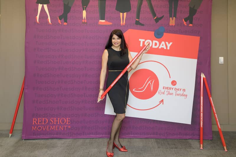 Dr. Lily Benjamin, a long-term supporter of the Red Shoe Movement at one of our Signature Events.