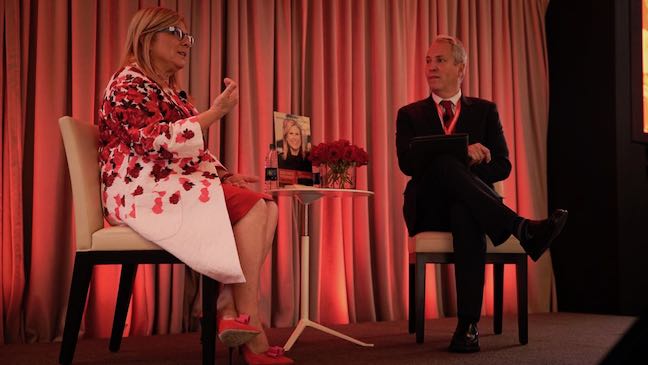 Lisa Lutoff-Perlo and Philip Klint during the Keynote interview at RSM Signature Event 2017