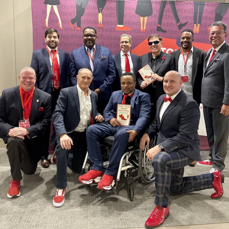 Men inclusion champions always show up with red shoes and ties. We love them!