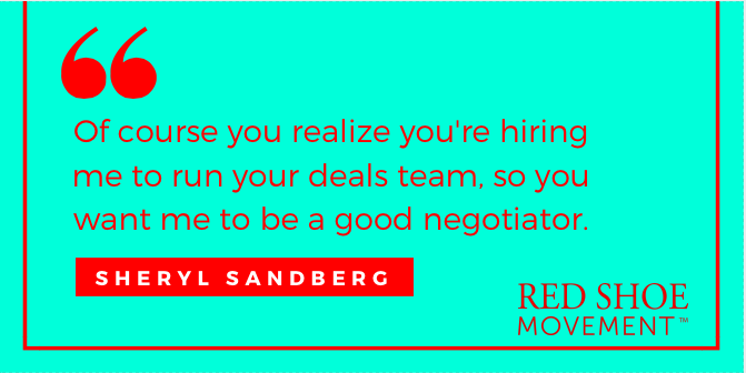 Negotiation quote by Sheryl Sandberg