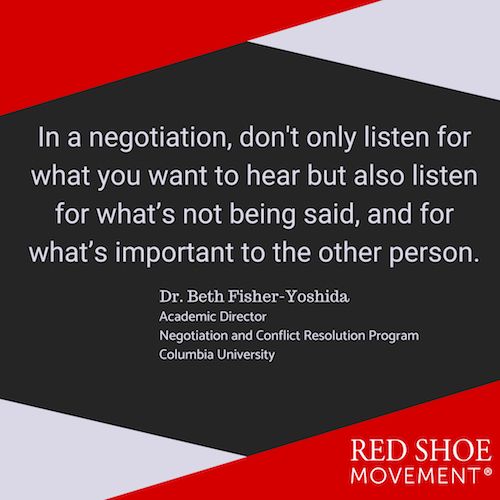 A good negotiation tactic is to listen to what's not being said.