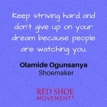 Olamide Orgunsanya a Nigerian shoemaker offers inspiration to female entrepreneurs