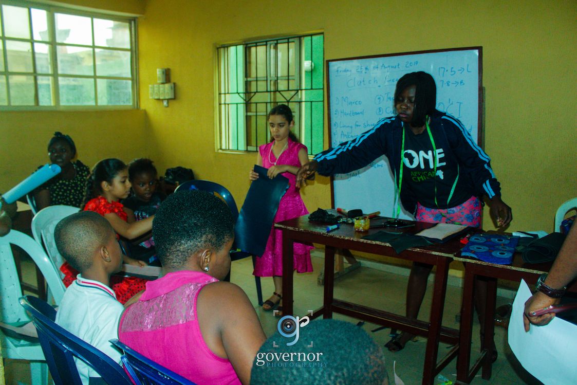 Olamide Orgunsanya of Nigeria teaches children