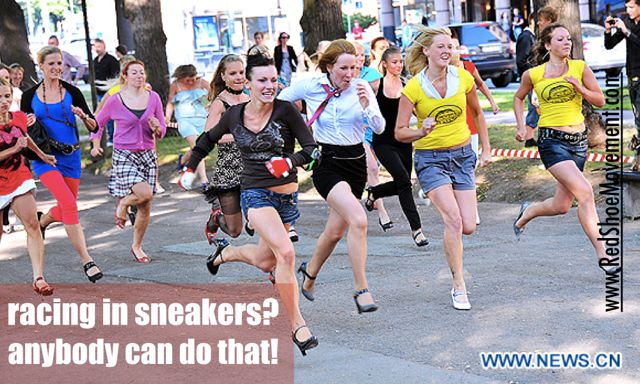 Racing in sneakers? Anybody can do that. Ways to engage employees