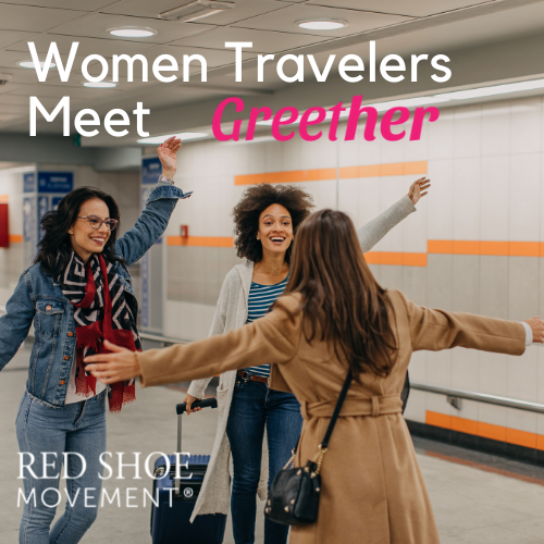 Women travelers meet Greether
